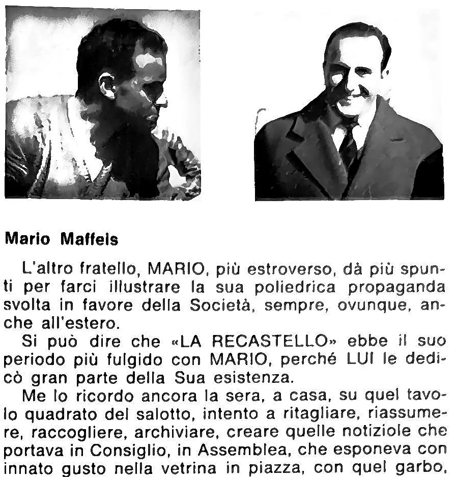 Due soci ricordati nel libro